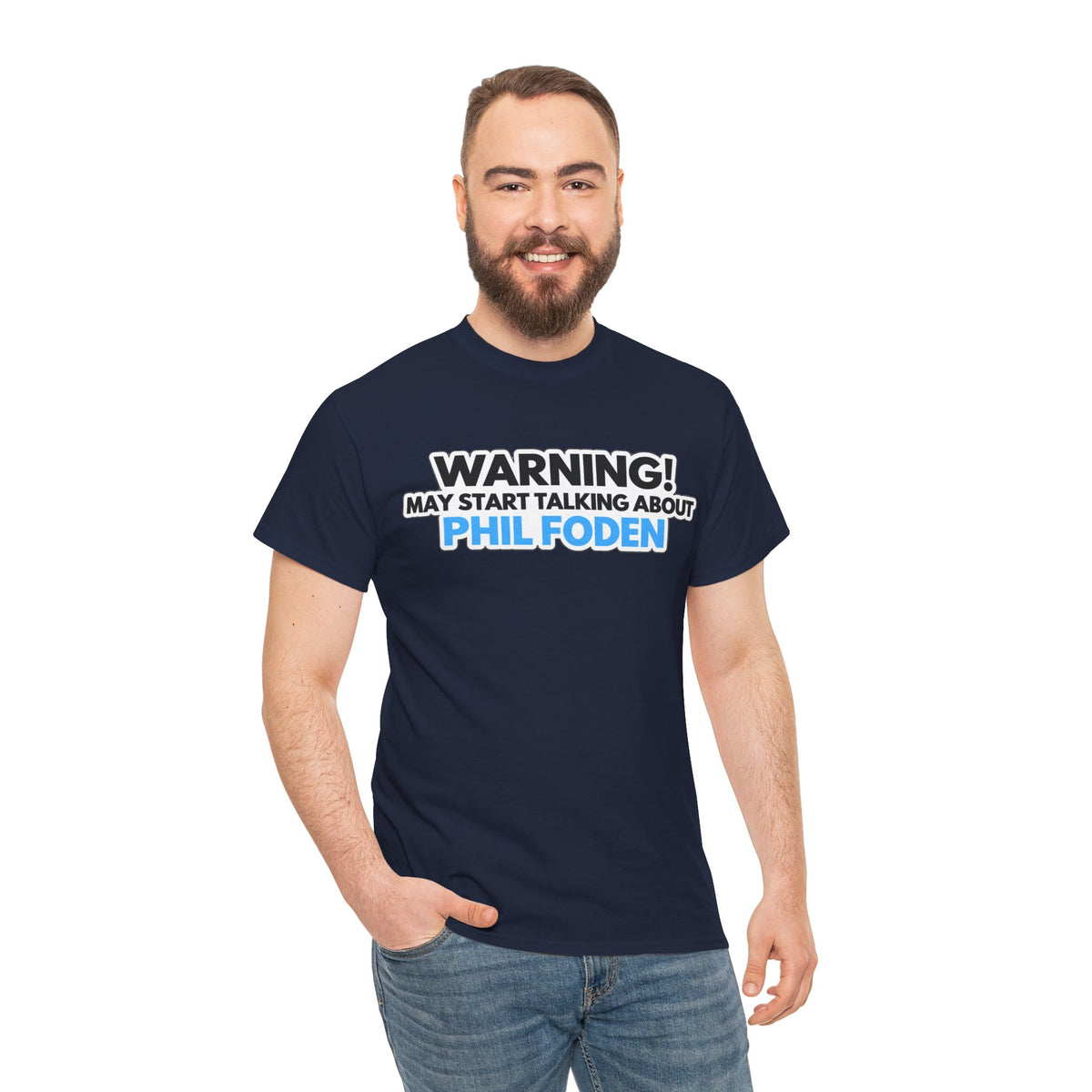Warning! May Start Talking About Phil Foden T‑Shirt — Football Fan Tee