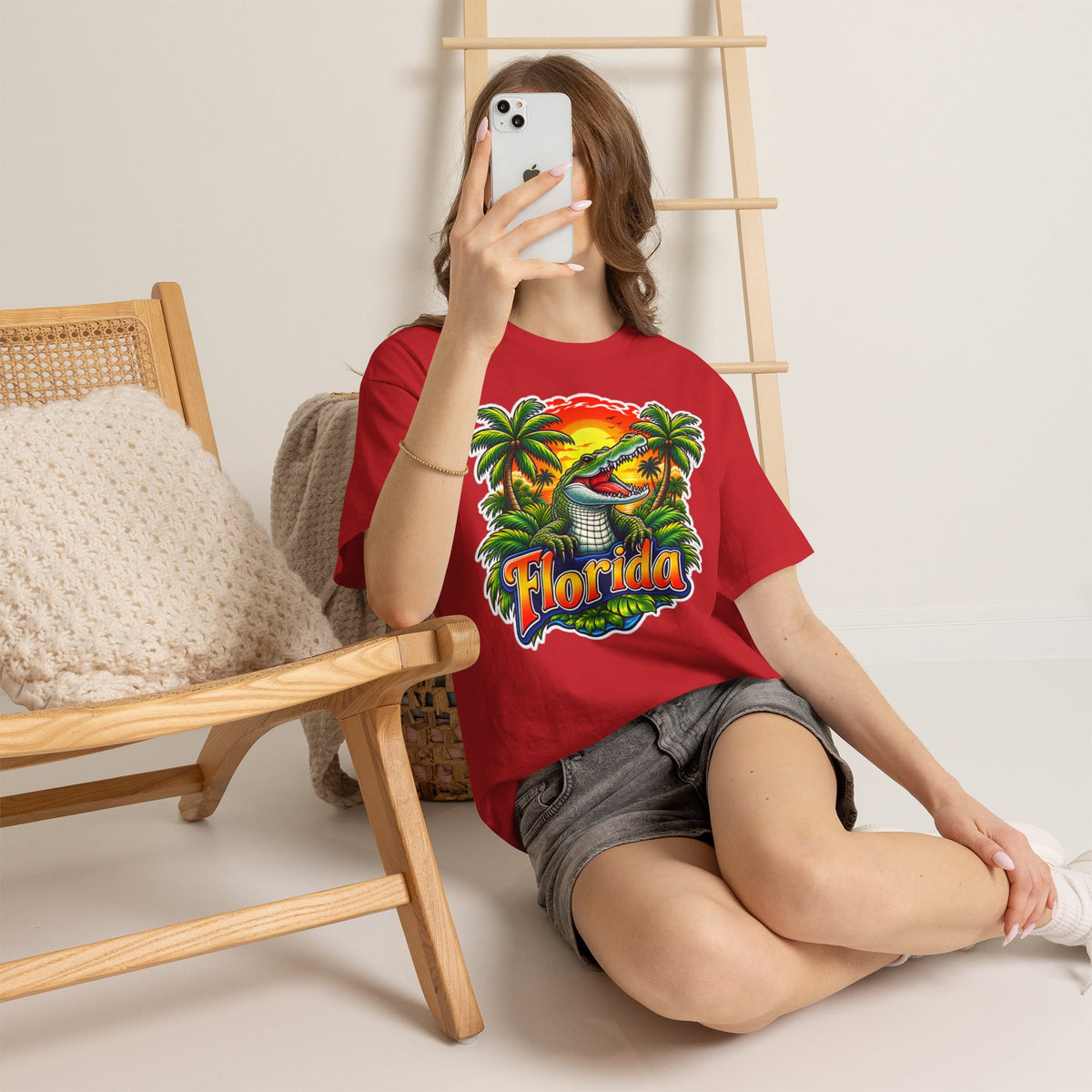 Florida Gator Sunset T-Shirt — Tropical Palm Beach Vacation Tee