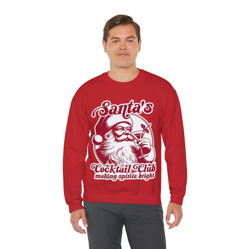 Santa's Cocktail Club Making Spirits Bright - Christmas Sweatshirt