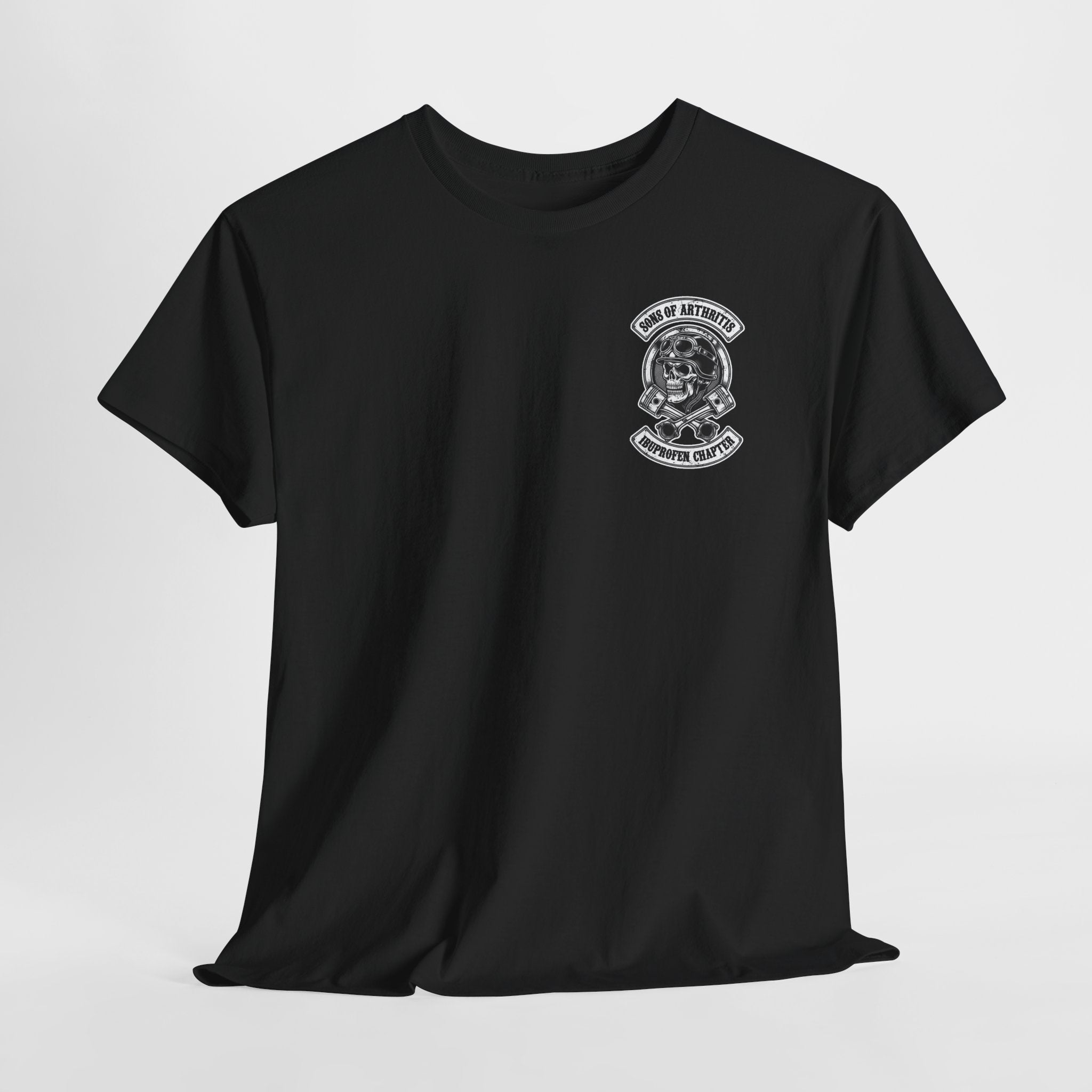 Sons of Arthritis Tee — Humorous Biker Skull "Ibuprofen Chapter" T-Shirt