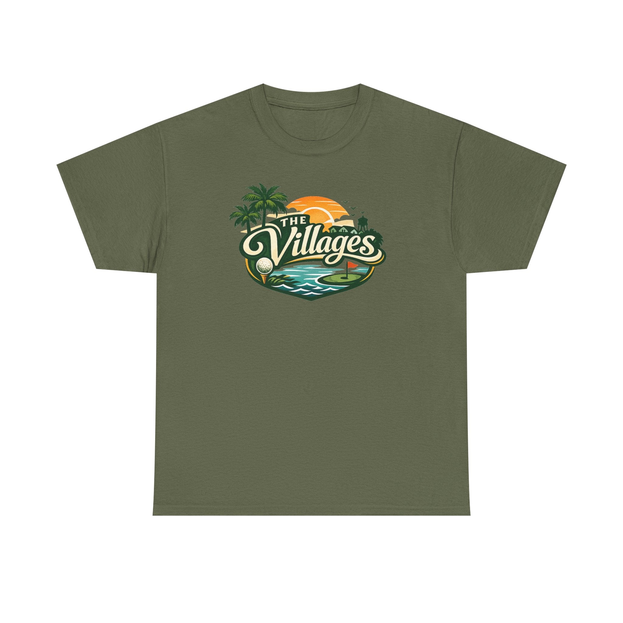 The Villages of Florida Sunset Logo Tee - Florida Palm Beach Retro T-Shirt