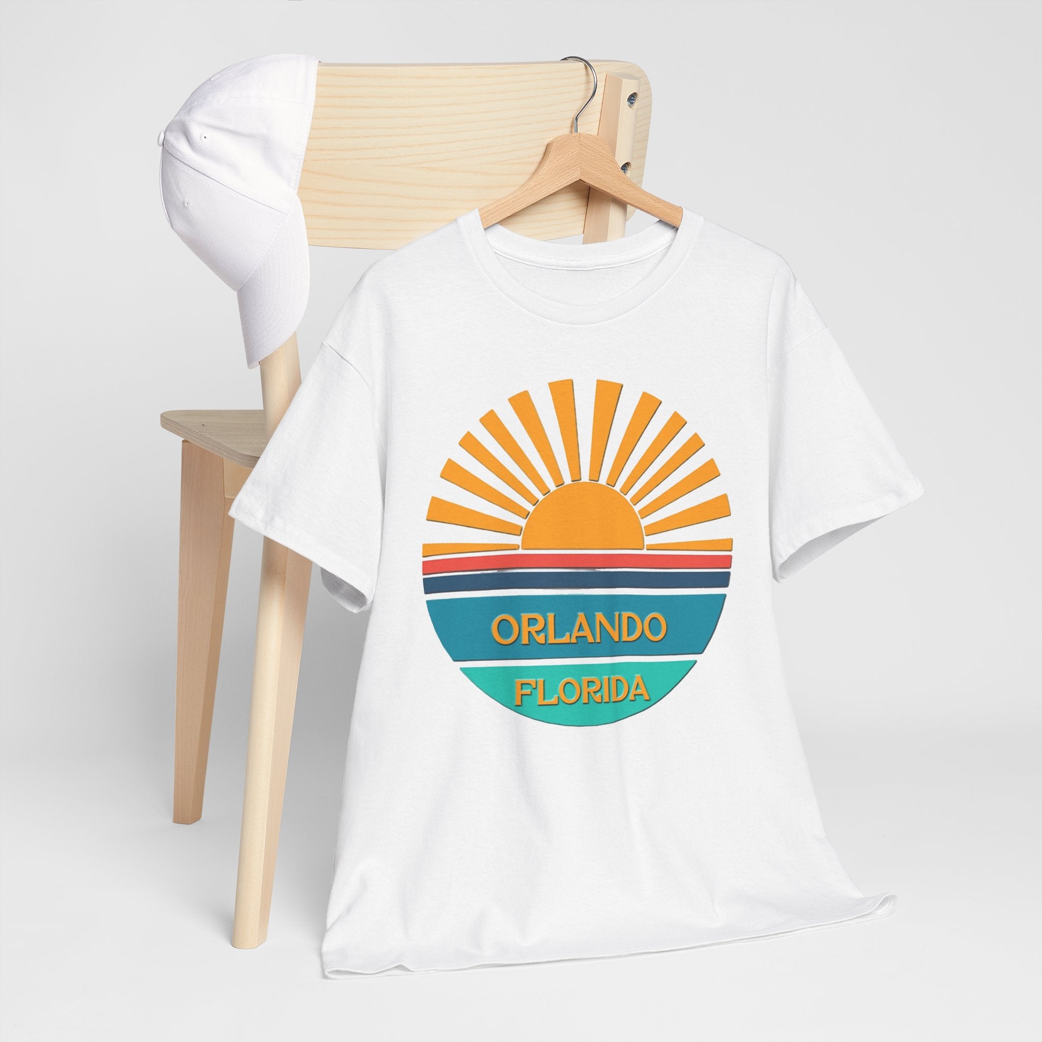 Orlando Florida Sunset T-Shirt – Retro Sunburst Vacation Tee