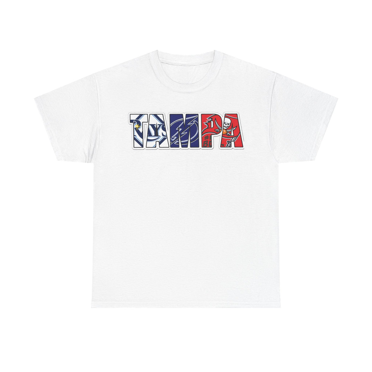 Tampa Block Letter Tee — Florida Flag Graphic T‑Shirt