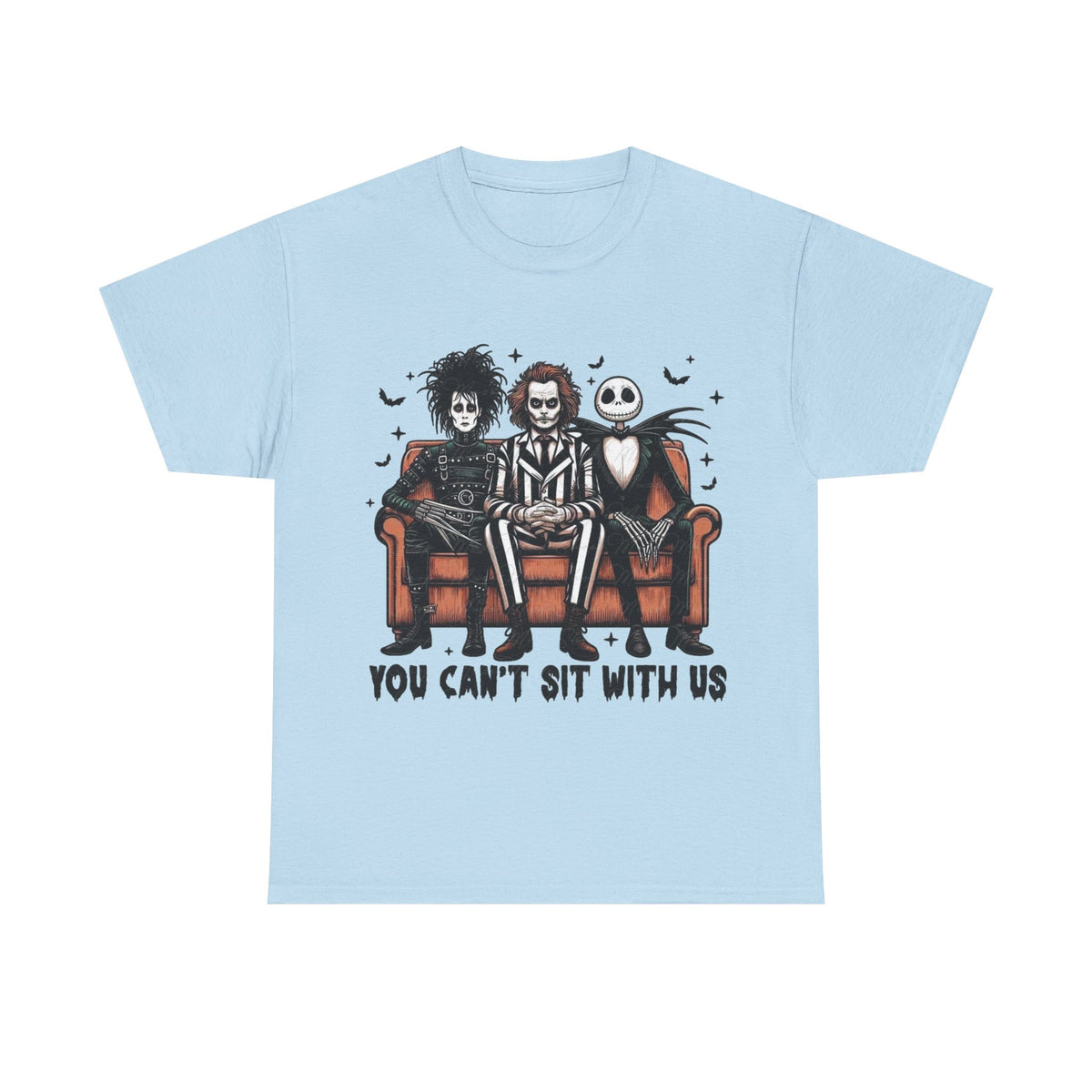 Johnny Depp Graphic Tee — 'You Can't Sit With Us' Halloween Horror Trio T-Shirt