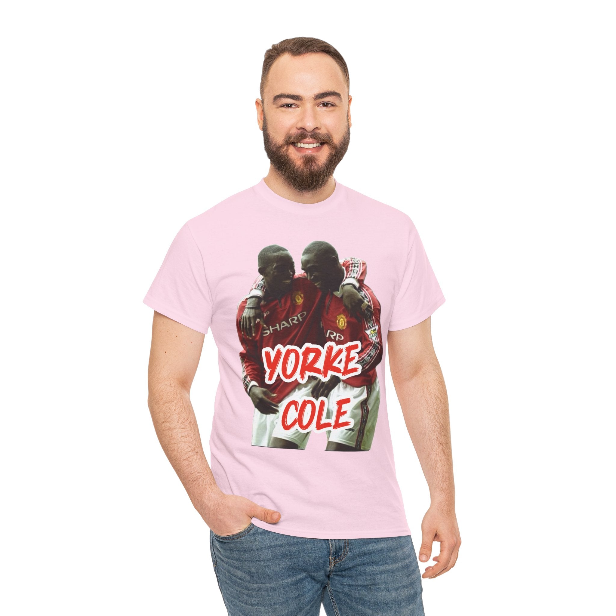 Yorke & Cole Manchester United Soccer Legends Graphic Tee — 'Yorke Cole' Retro Football Shirt