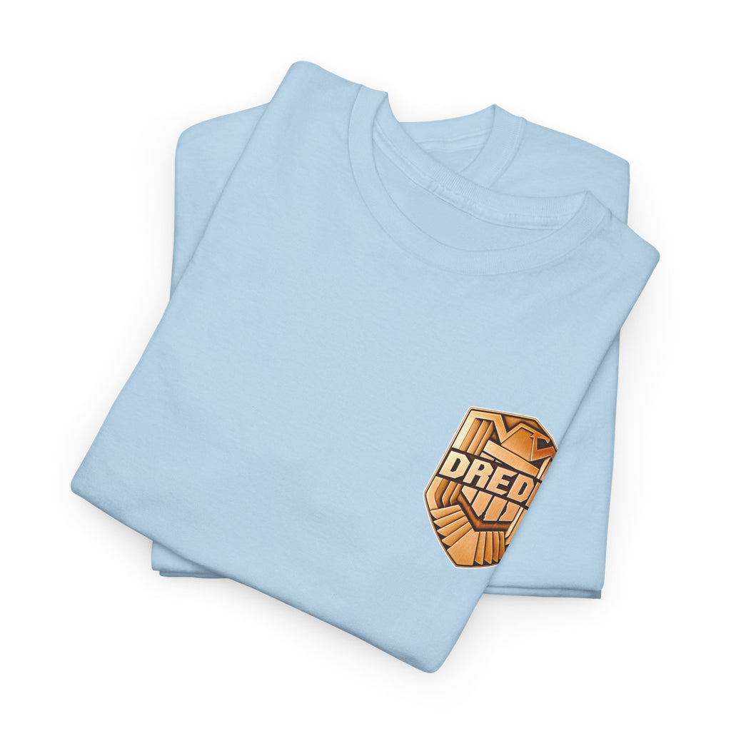 Dredd Shield Badge T-Shirt — Retro Law Enforcement Logo Tee