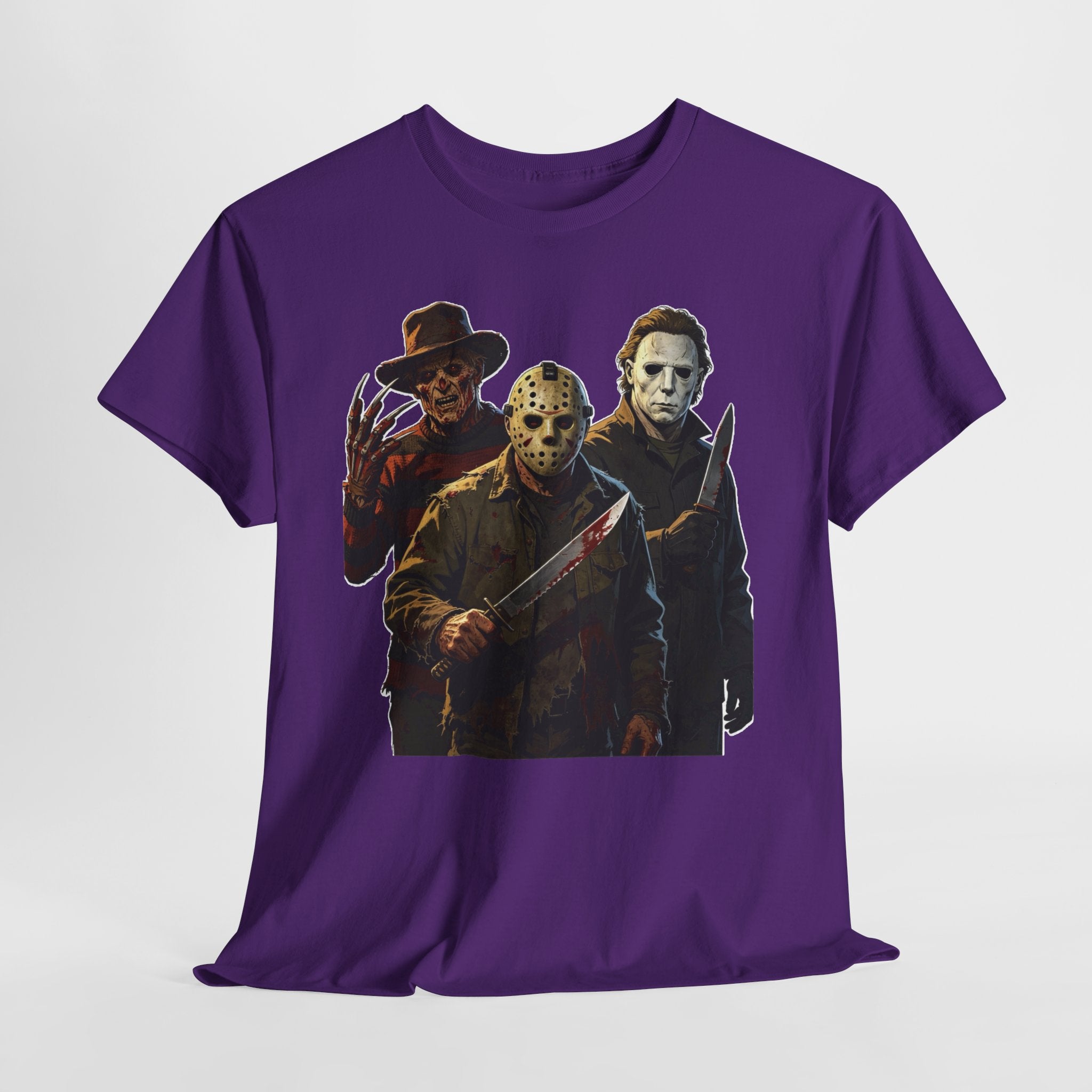 Horror Icons T-Shirt — Freddy, Jason & Michael Trio Graphic Tee