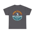 John Stones T-Shirt — "Gets The Blues Excited" Retro Ale Parody Tee