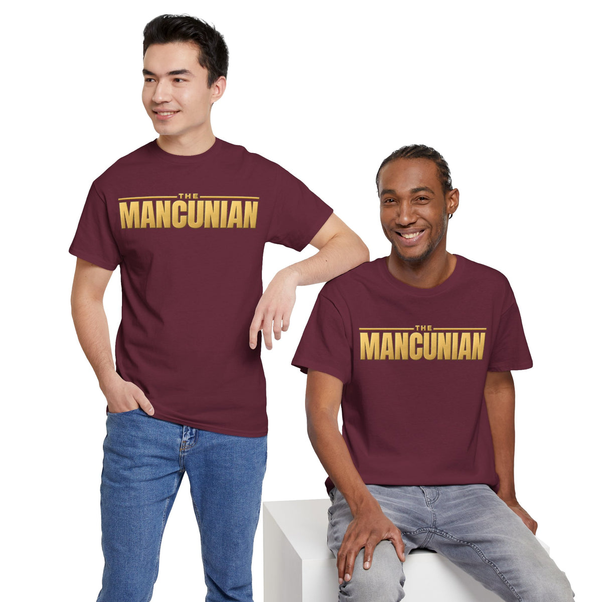 Mancunian Gold Logo Cotton T‑Shirt