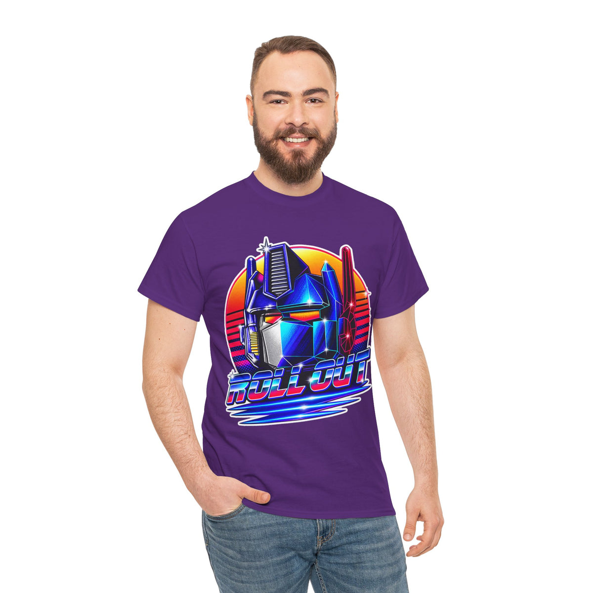 “Roll Out” Optimus-Inspired Graphic Transformers Cotton T-Shirt