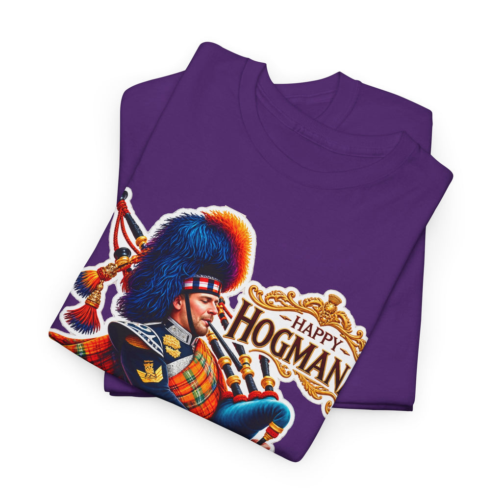 Hogmanay Bagpiper T‑Shirt — Happy Hogmanay Scottish New Year Tee