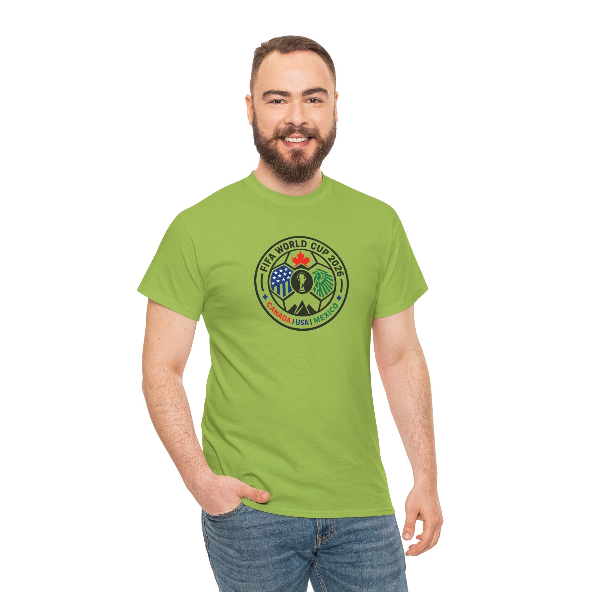 World Cup 2026 Soccer Tee — Canada USA Mexico Crest