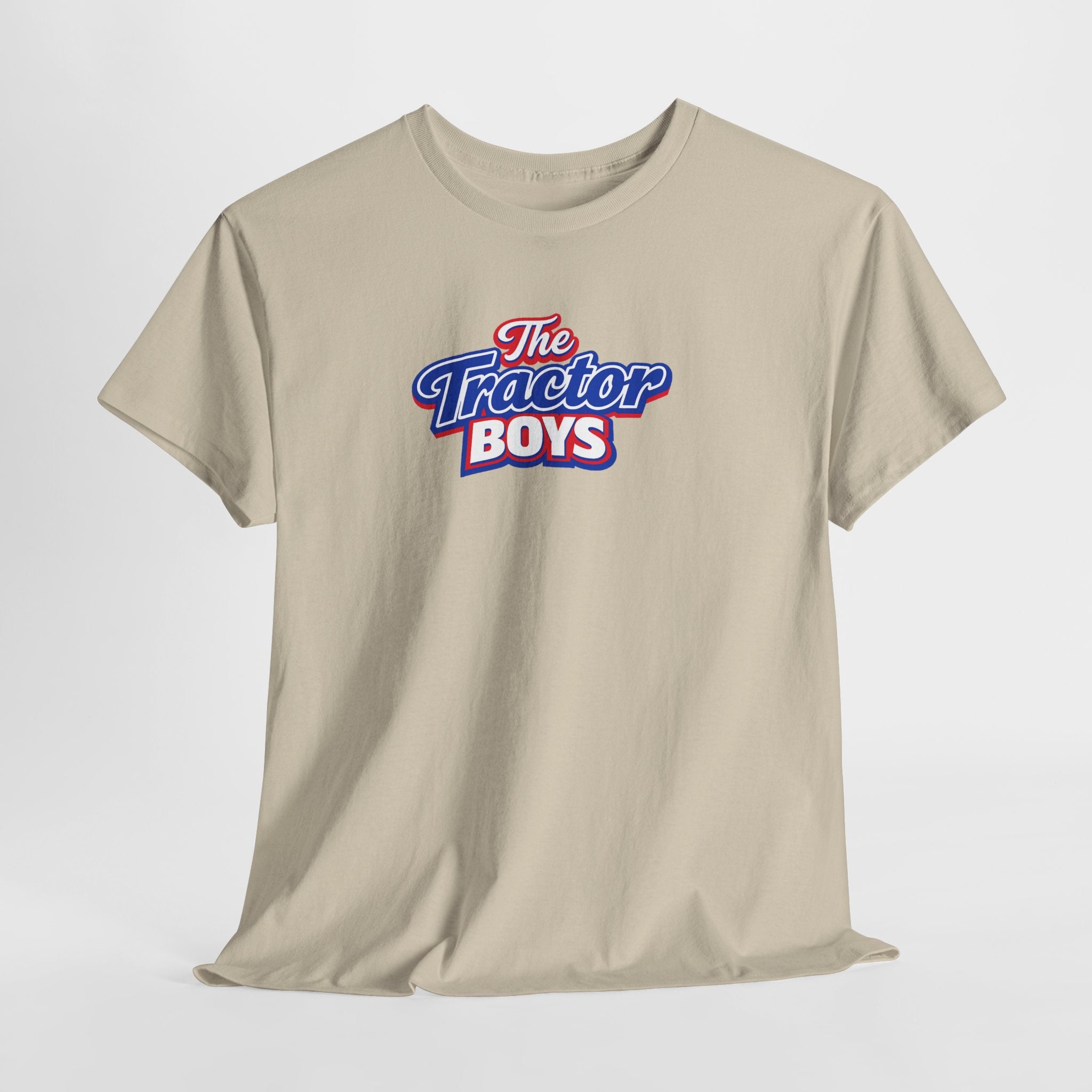 The Tractor Boys T-Shirt — Retro Blue & Red Logo Tee