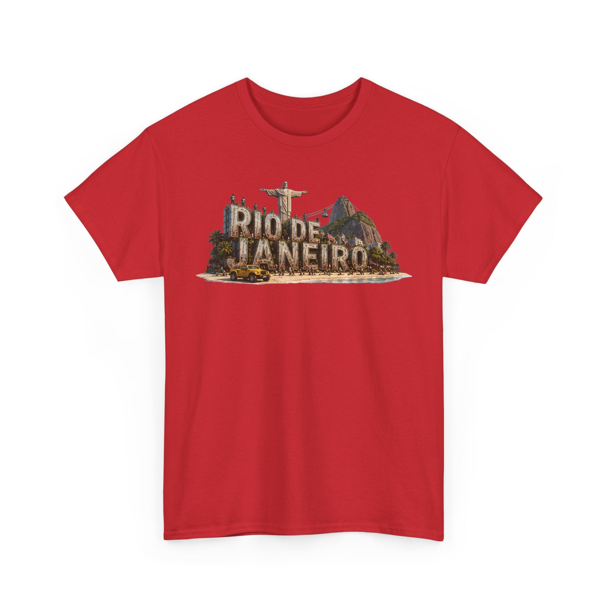 Rio de Janeiro Scenic T‑Shirt — Vintage Travel Tee with Christ the Redeemer Design