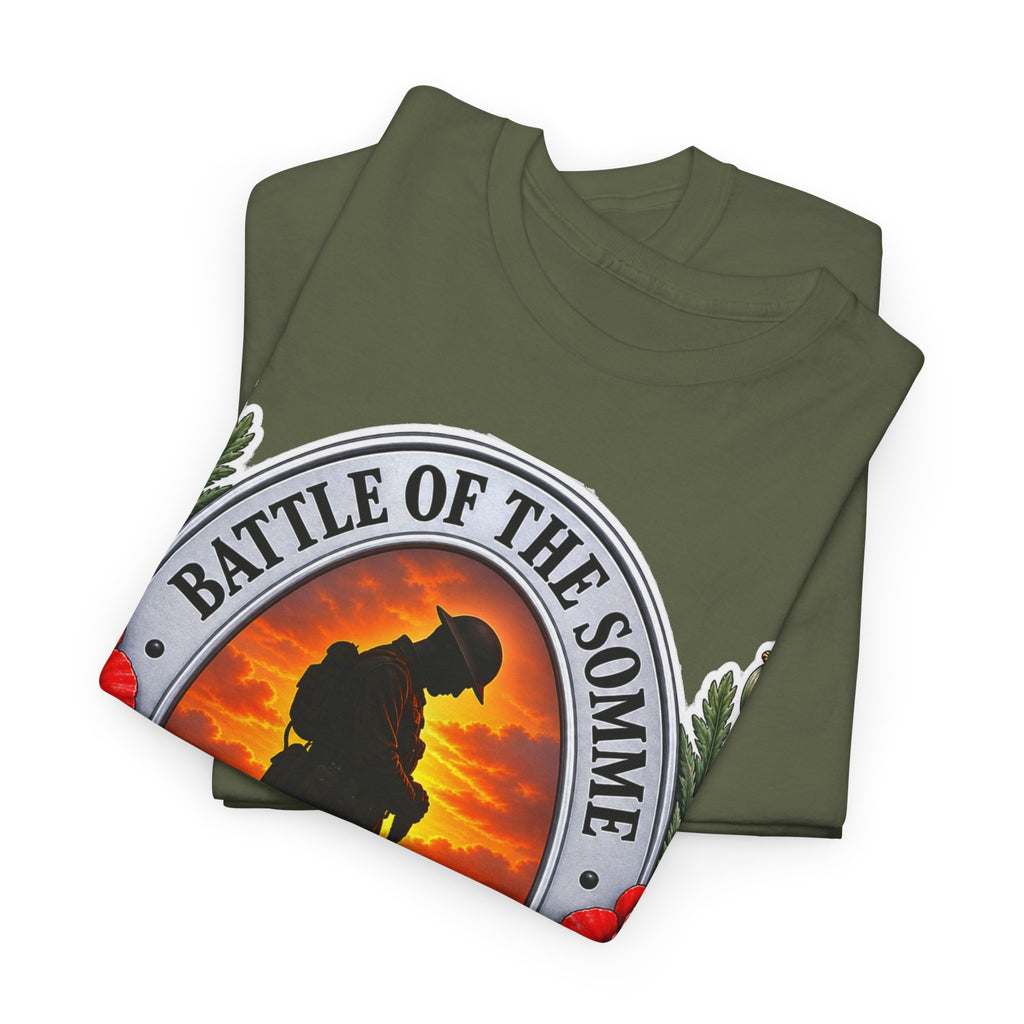 Battle of the Somme Memorial Cotton T-Shirt — 100th Anniversary Poppy Tribute