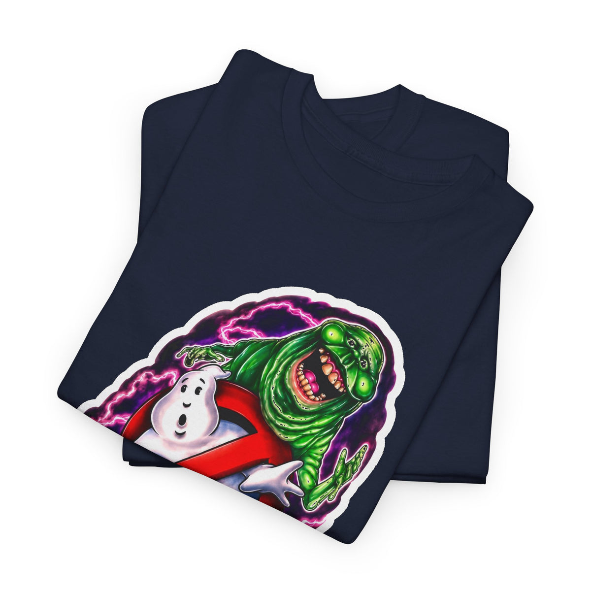 Ghostbusters Slimer Retro Graphic Tee – Vintage 80s Horror Comedy T-Shirt