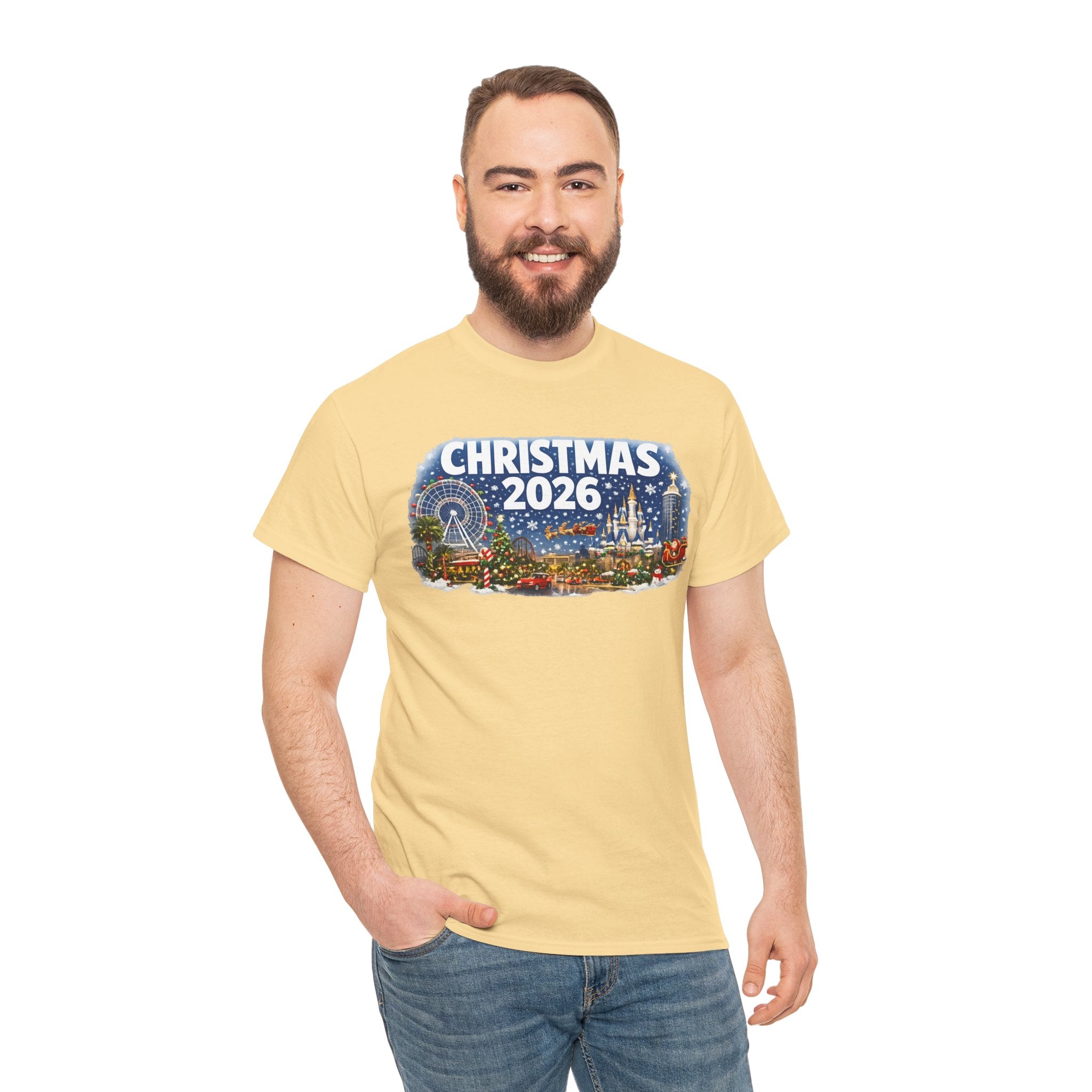 Christmas 2026 Holiday Tee — Festive Winter Village Graphic T-Shirt