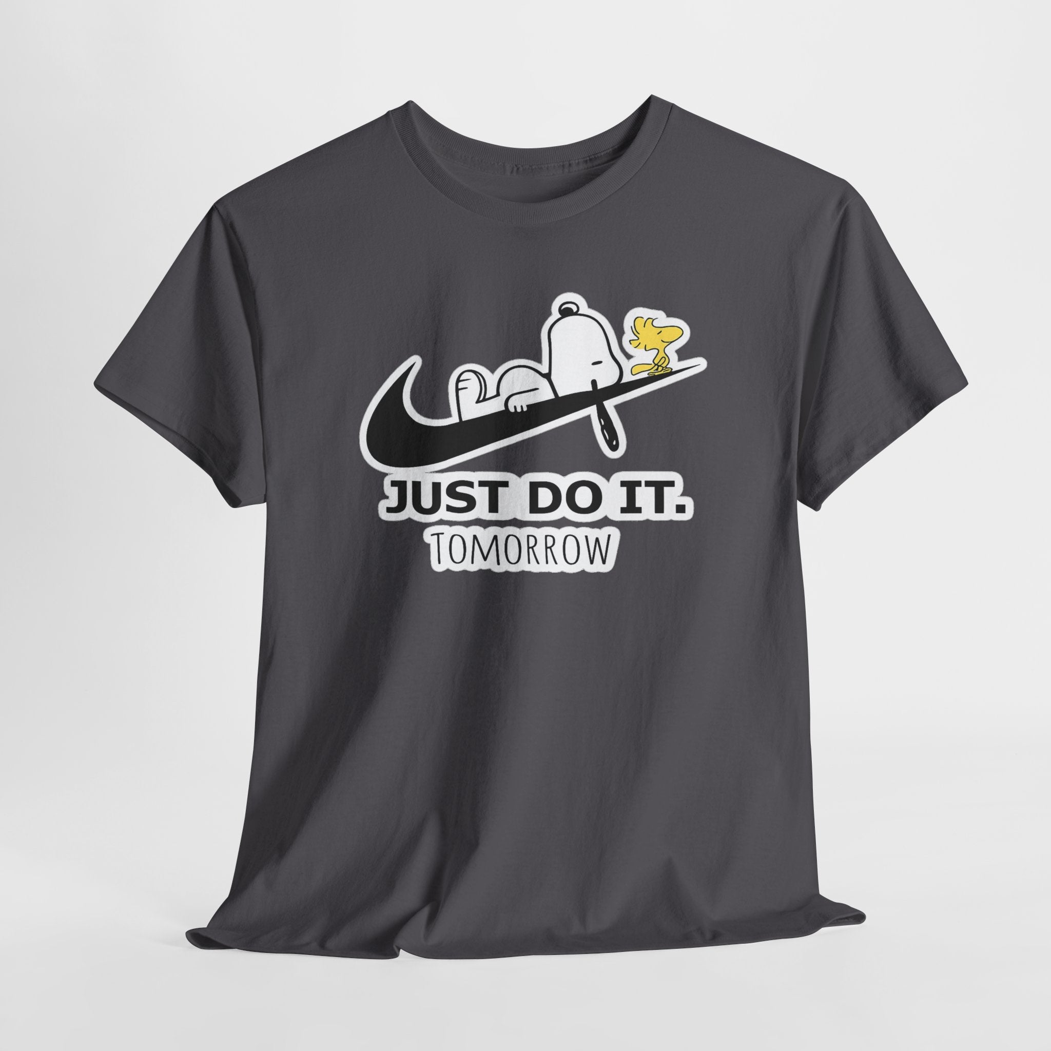 Snoopy "Just Do It Tomorrow" Graphic Cotton T-Shirt