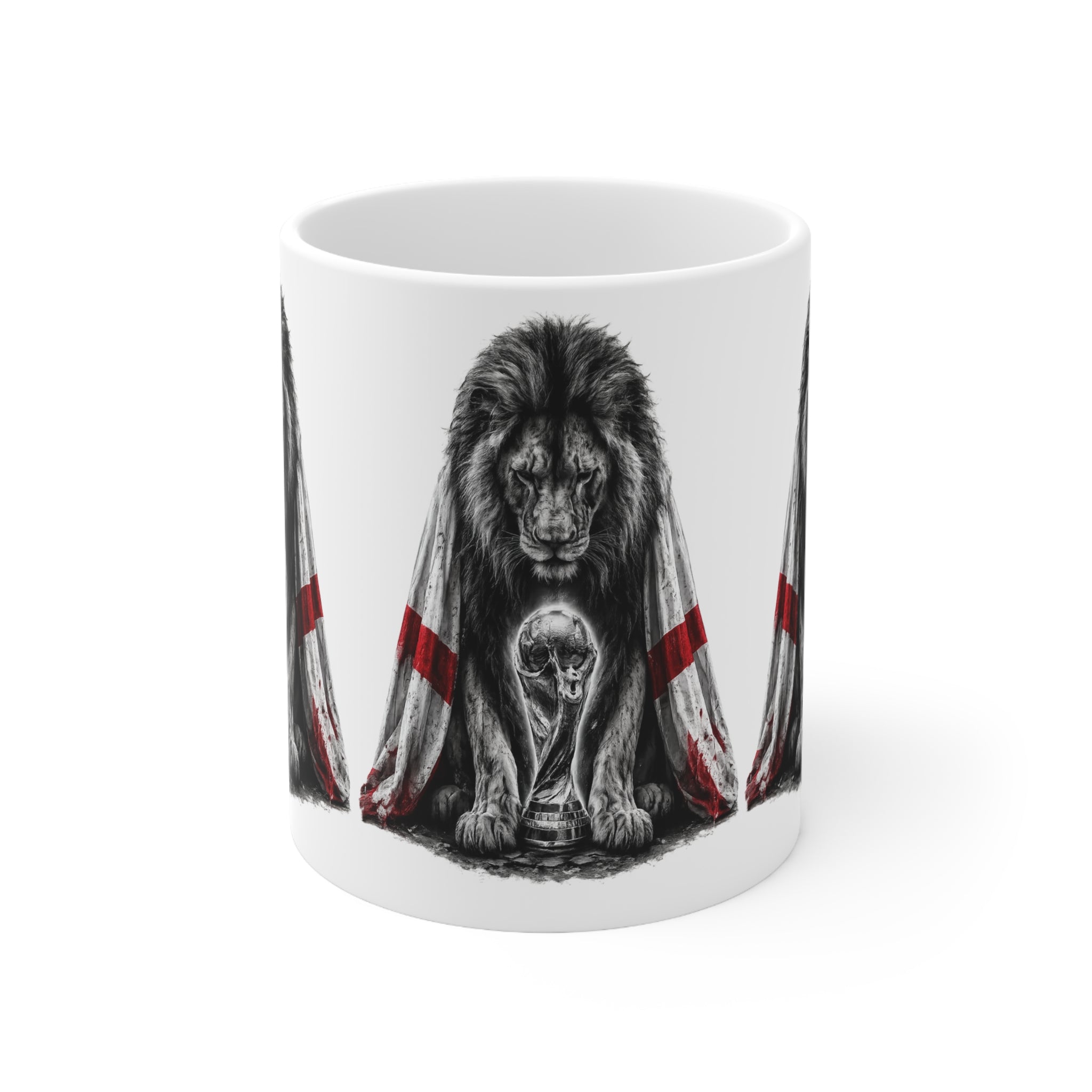 3 Lions England Ceramic Mug — Ceramic Coffee Cup (11oz/15oz)