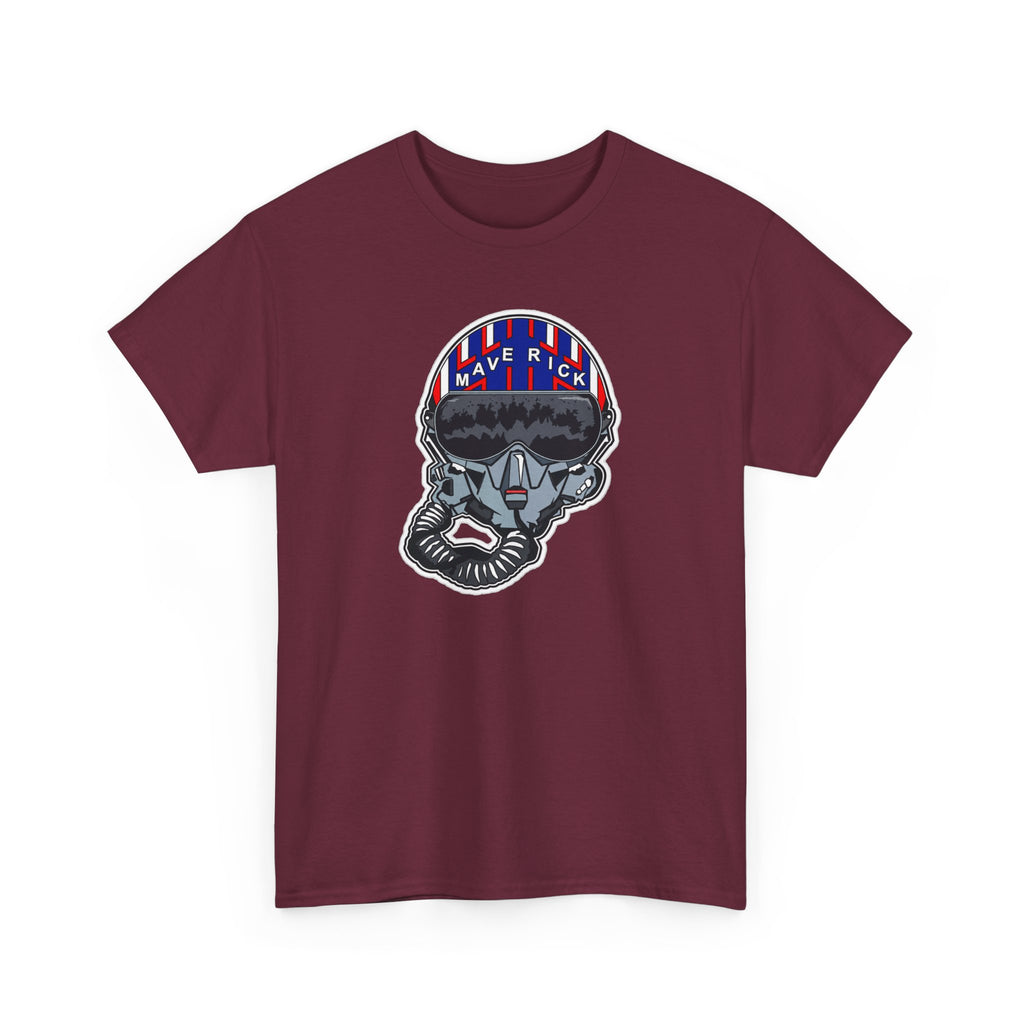 Skull Pilgrim Tee — Retro Striped 'Maverick' Helmet Graphic Shirt