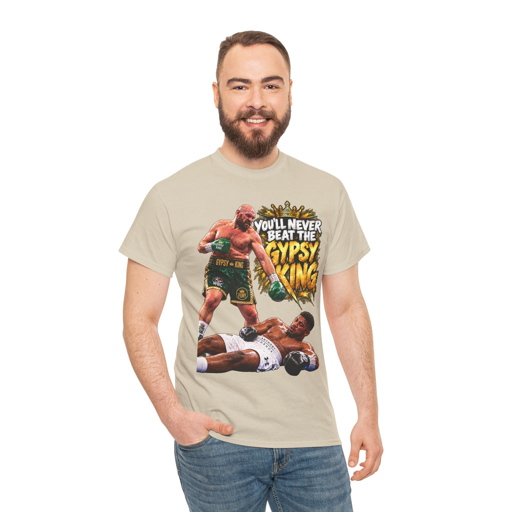 Boxing Graphic Tee – "You'll Never Beat the Gypsy King" Fight Shirt