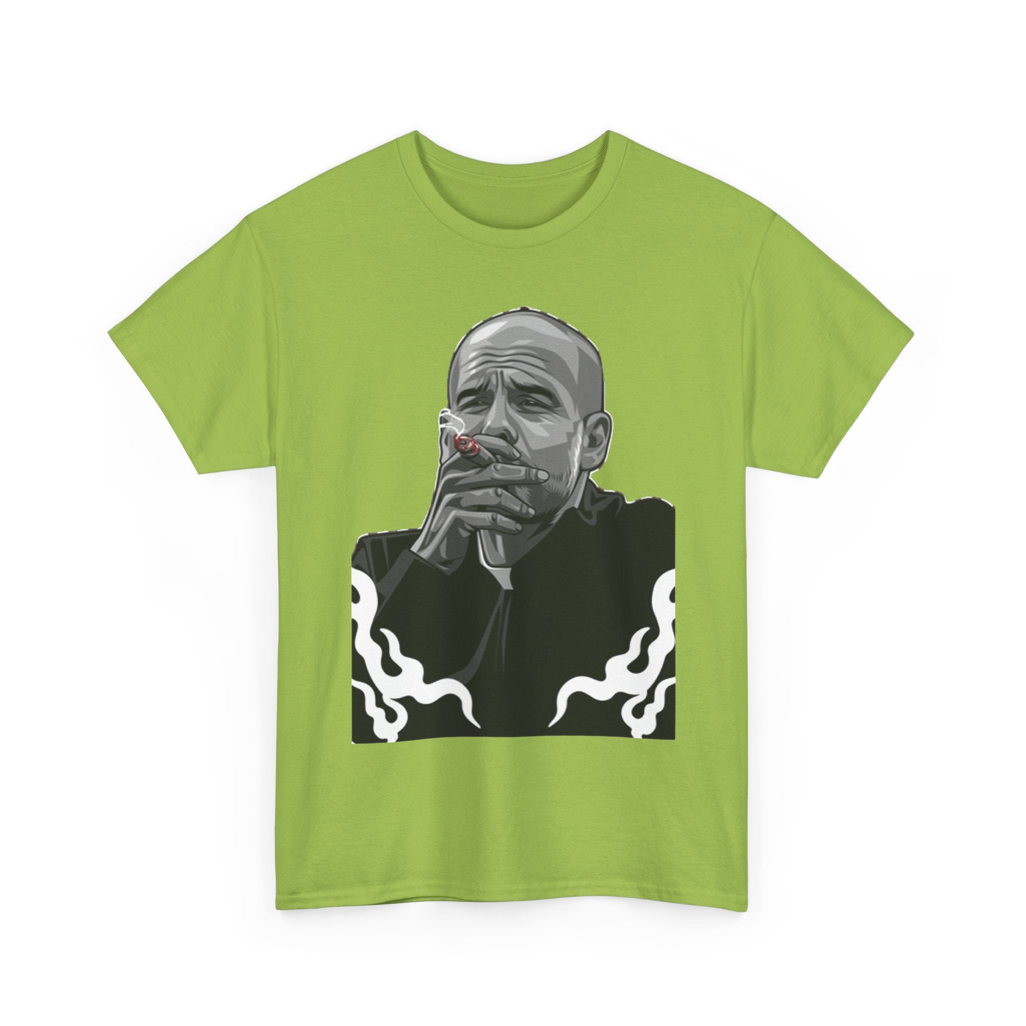Pep Guardiola Smoking Portrait T‑Shirt — Moody Graphic Tee