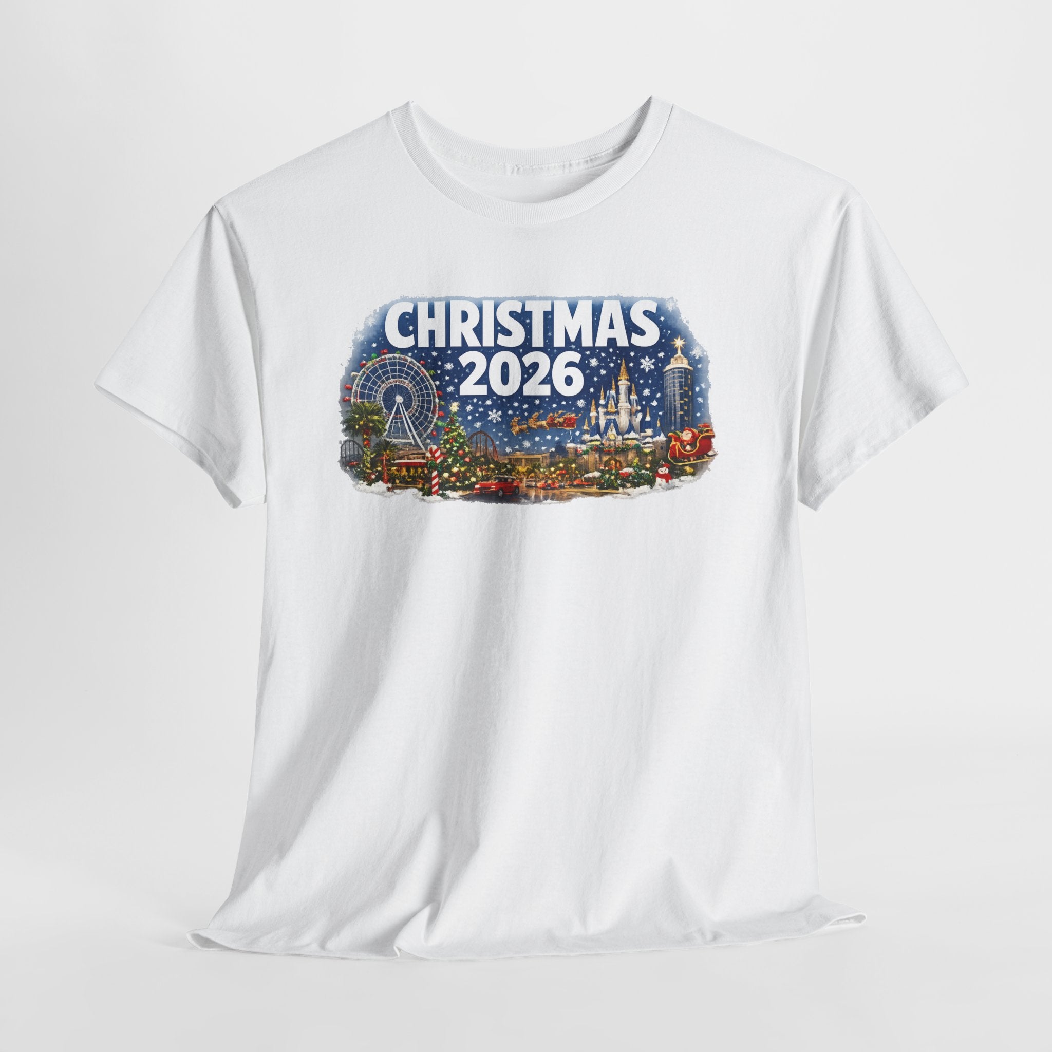 Christmas 2026 Holiday Tee — Festive Winter Village Graphic T-Shirt