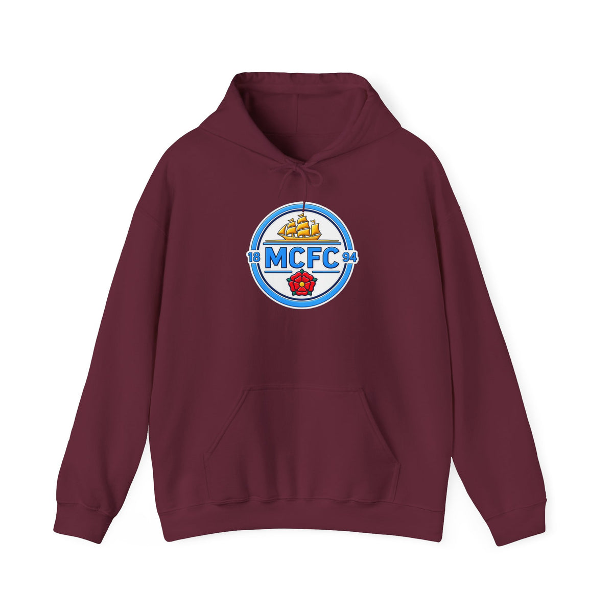 MCFC Logo Hoodie – Vintage Football Club Crest Pullover