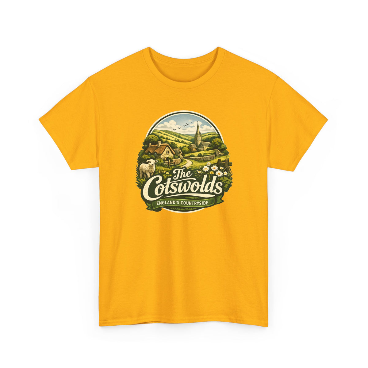 Cotswolds Vintage Landscape T‑Shirt — The Cotswolds Countryside Tee