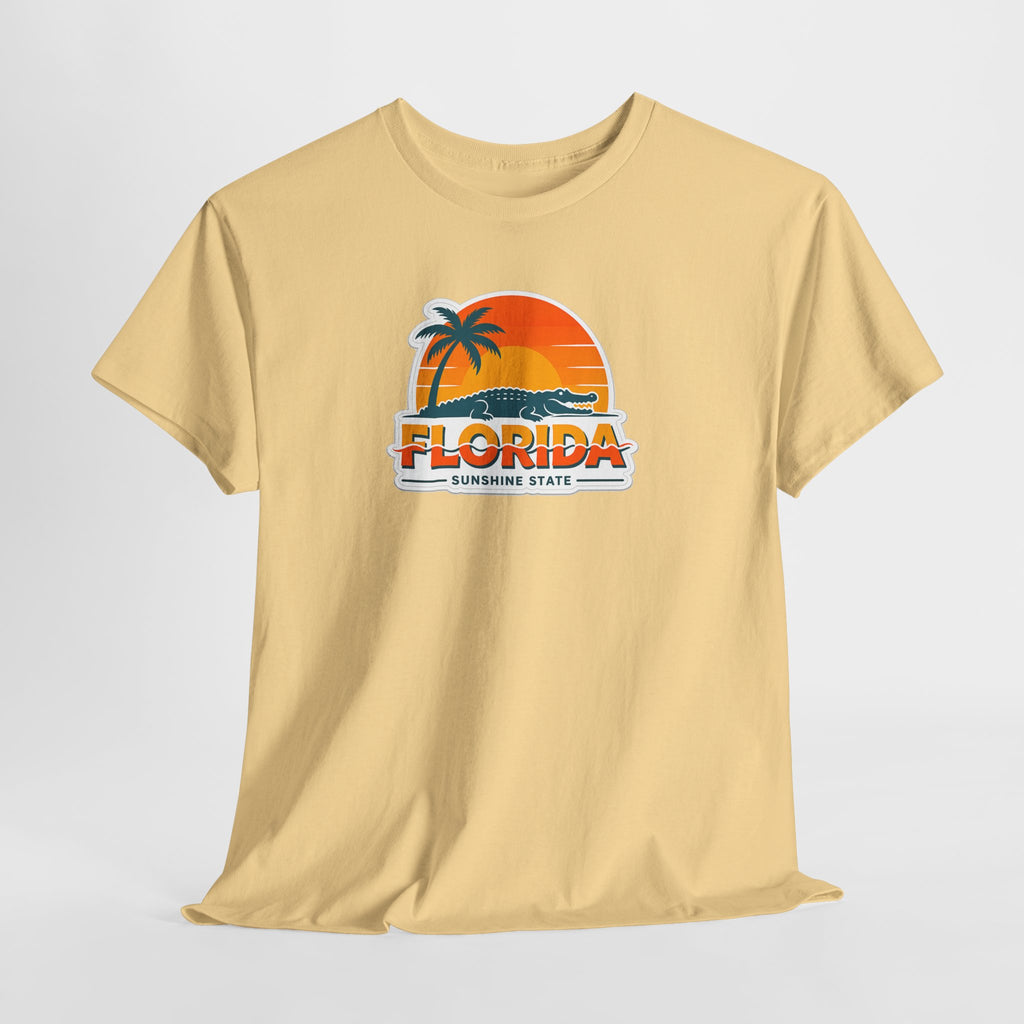 Florida Sunshine State T-Shirt — Retro Palm Sunset Graphic Tee