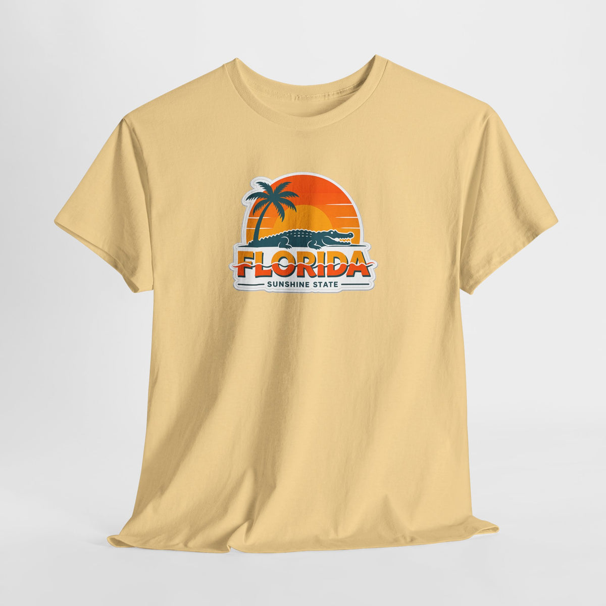 Florida Sunshine State T-Shirt — Retro Palm Sunset Graphic Tee