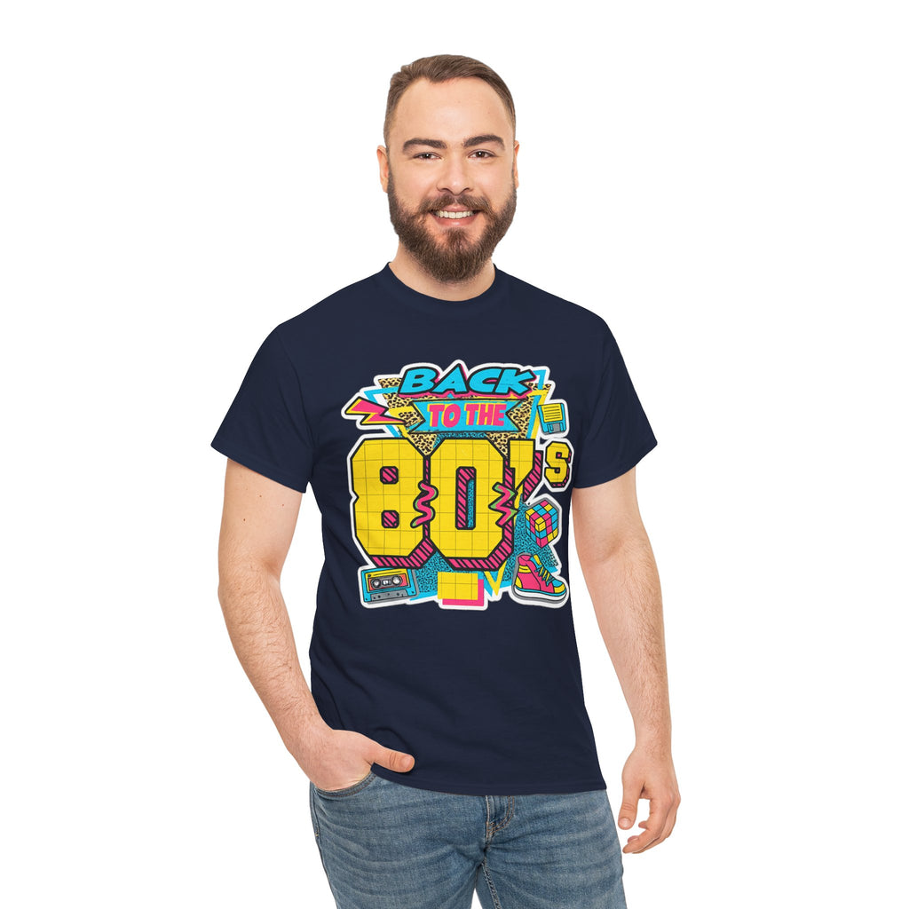 Back to the 80s Retro Graphic Tee — Vintage 80s Neon Design