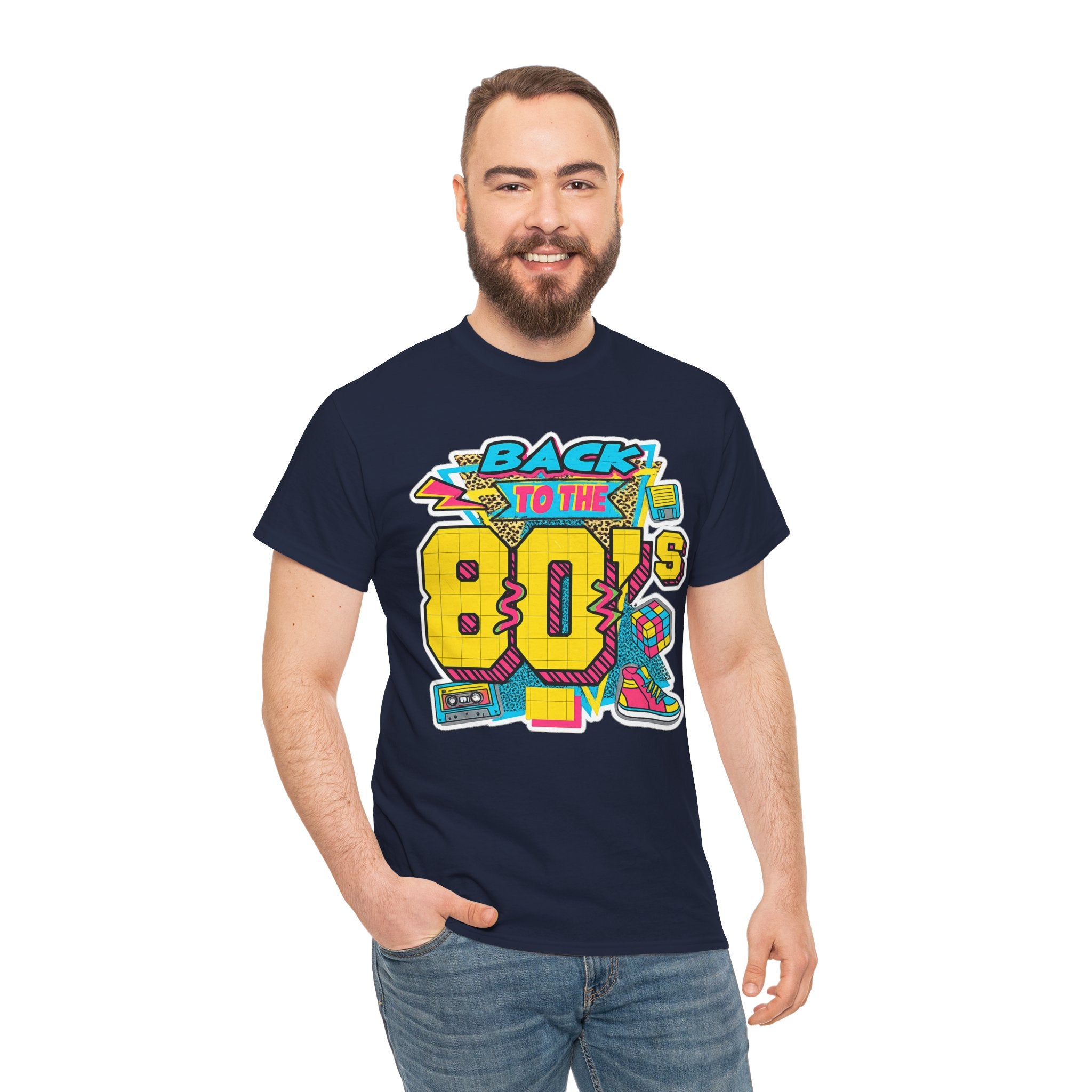 Back to the 80s Retro Graphic Tee — Vintage 80s Neon Design
