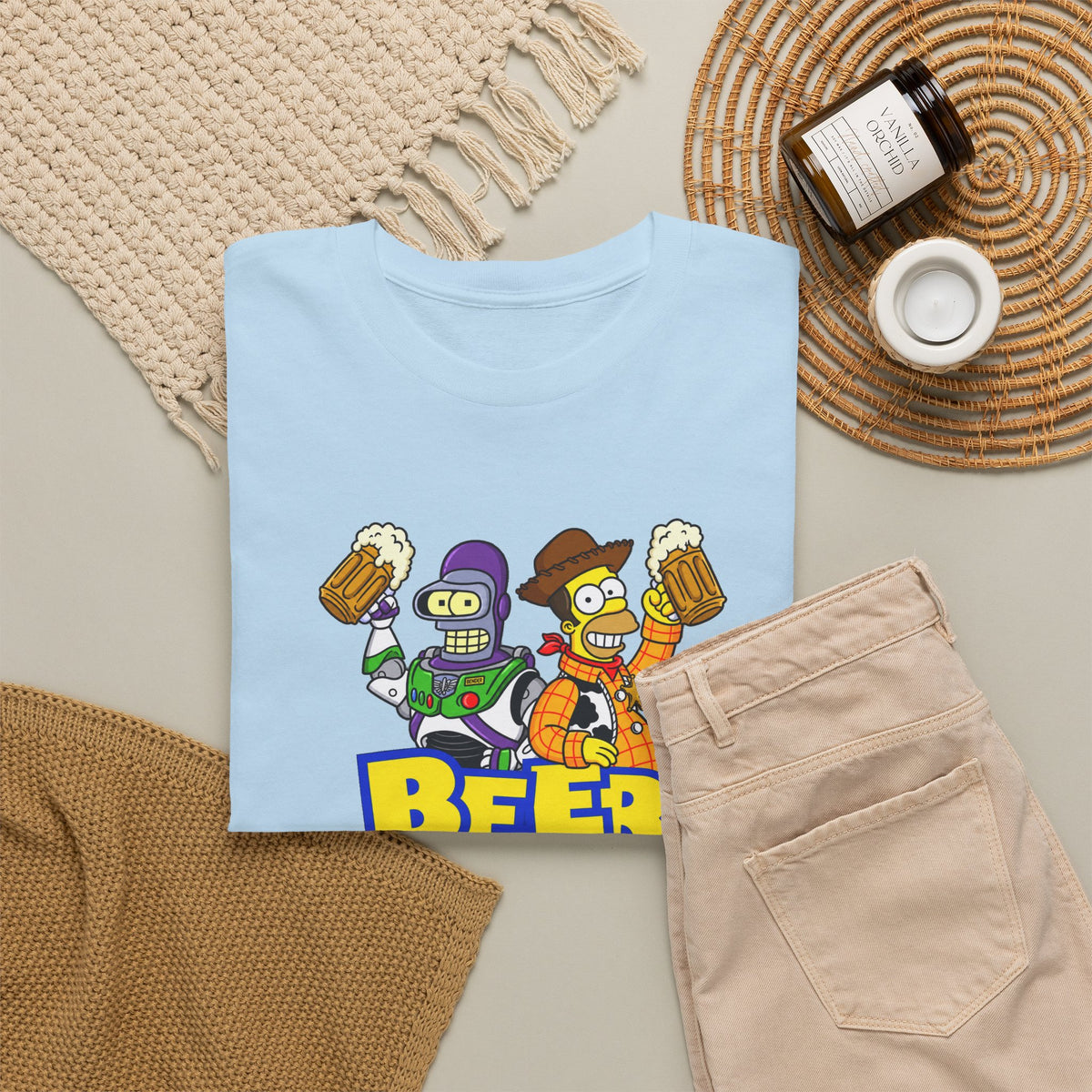 Beer Story T-Shirt — Funny Cartoon Beer Buddies Graphic Tee