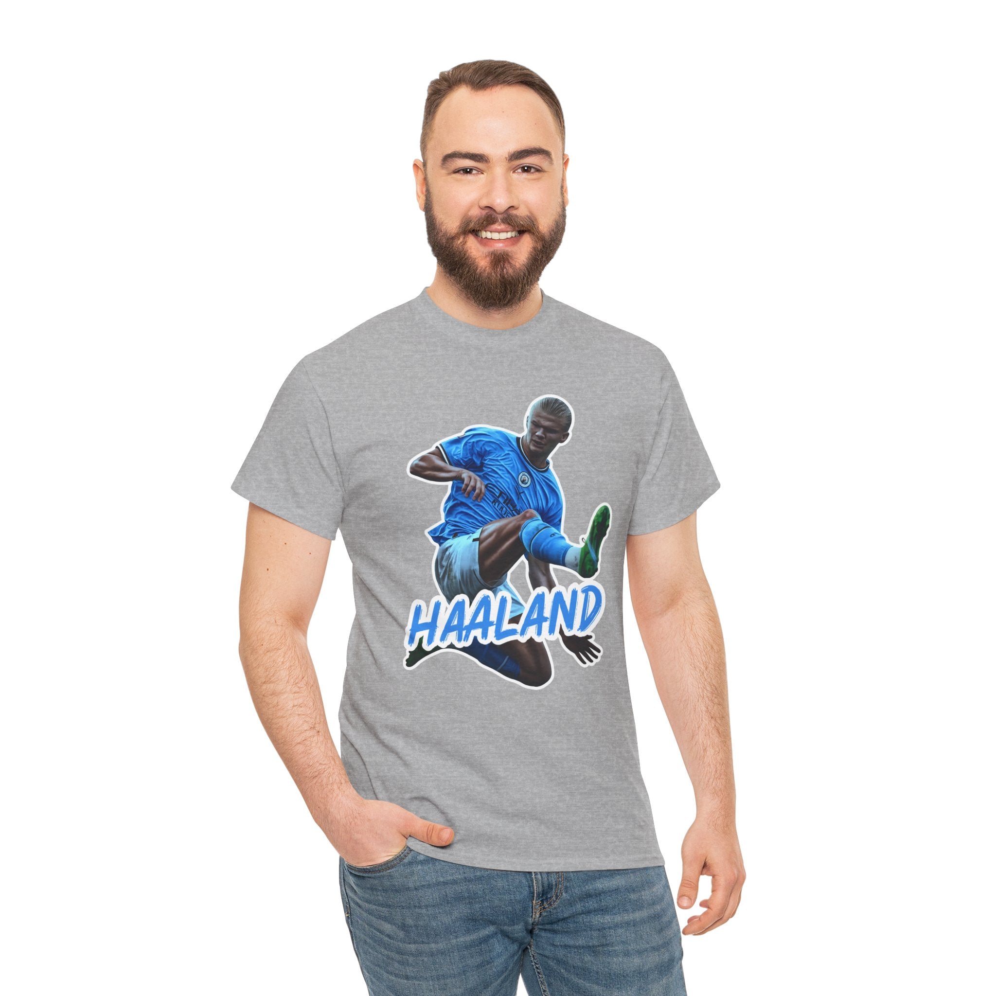 Erling Haaland Manchester City Soccer T‑Shirt – Dynamic Action Graphic Tee