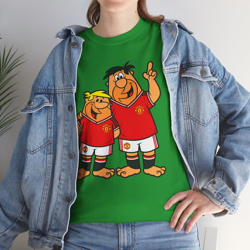 Manchester United The Flintstones Cartoon Football Fans T-Shirt