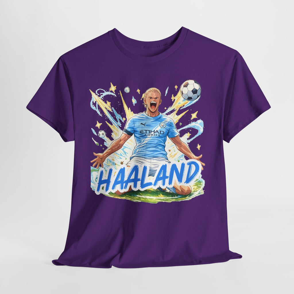 Erling Haaland Anime Fan Tee — Celebratory Football Player Graphic T-Shirt