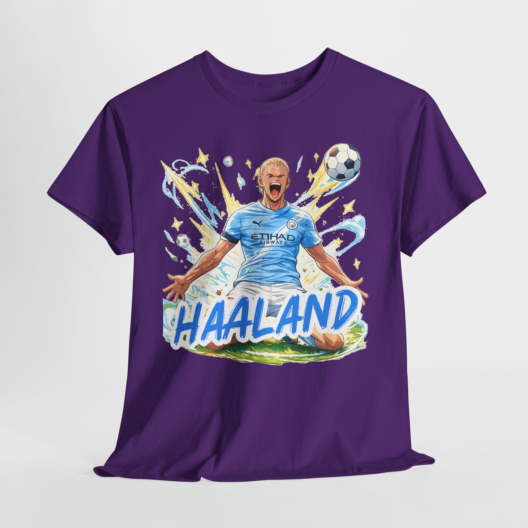 Erling Haaland Anime Fan Tee — Celebratory Football Player Graphic T-Shirt