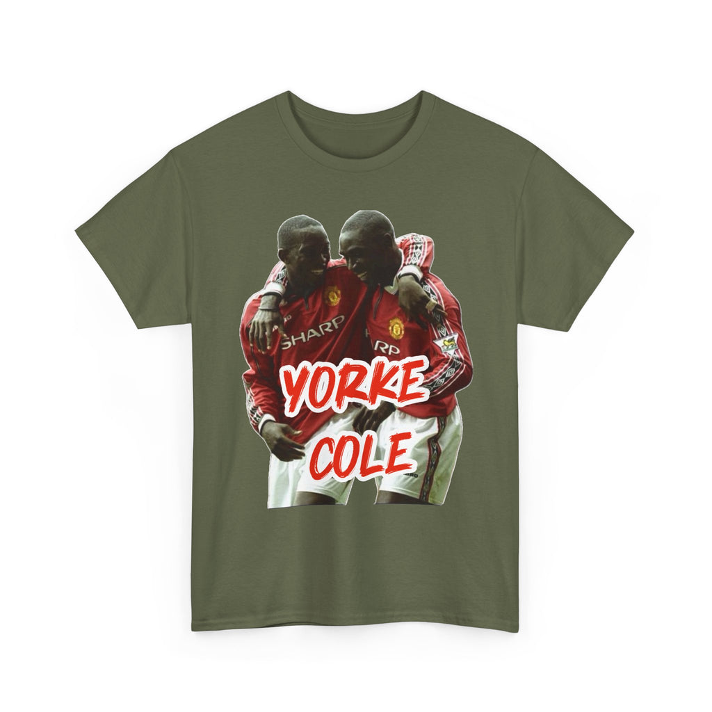 Yorke & Cole Manchester United Soccer Legends Graphic Tee — 'Yorke Cole' Retro Football Shirt