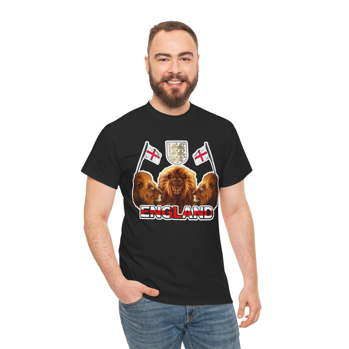 England 3 Lions Cotton Crest T-Shirt