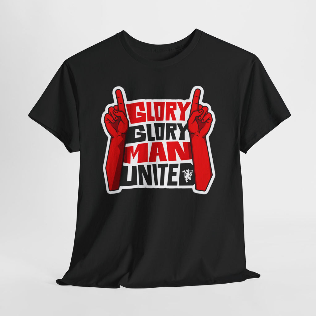Glory Glory Man United T-Shirt — Retro Red Football Fan Tee
