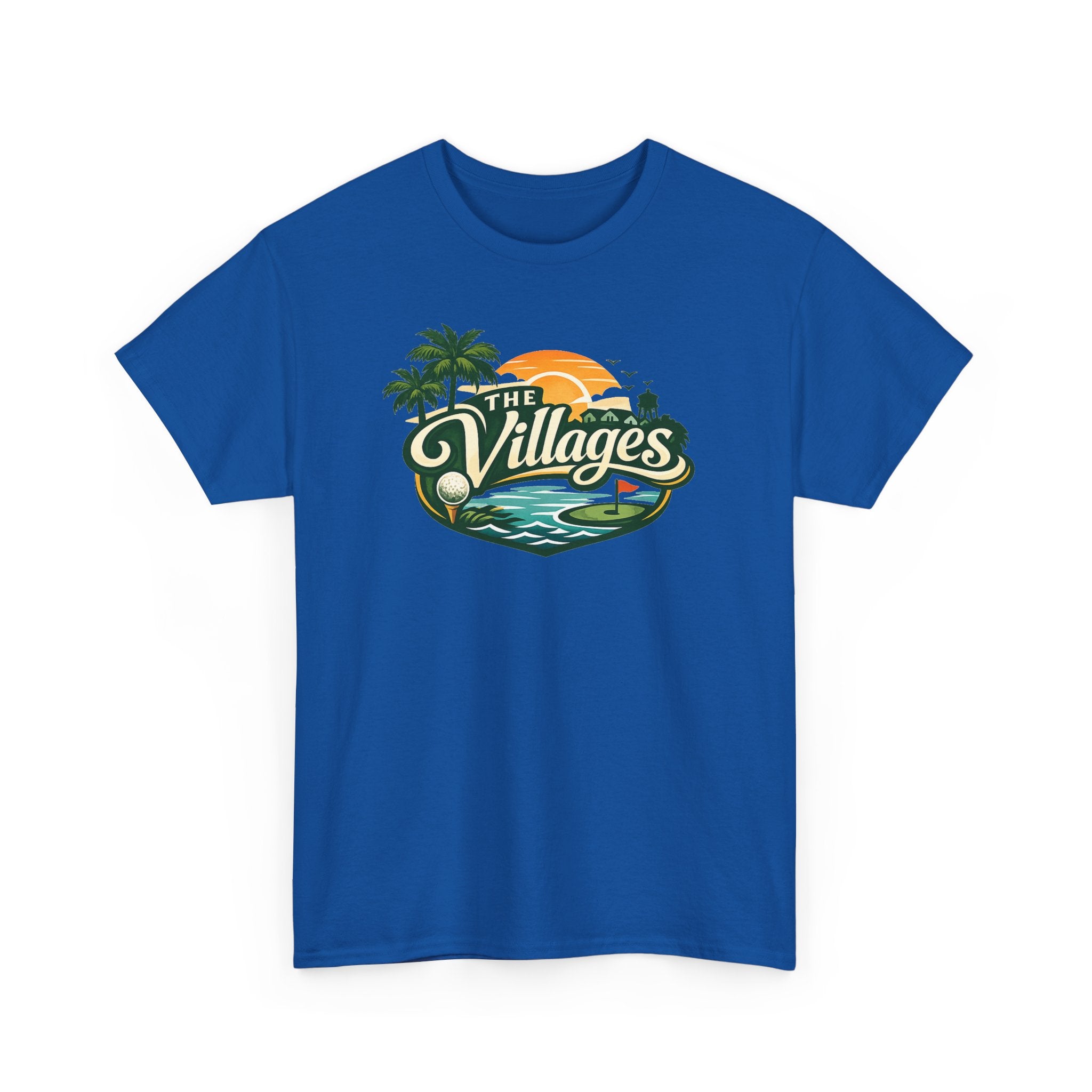 The Villages of Florida Sunset Logo Tee - Florida Palm Beach Retro T-Shirt