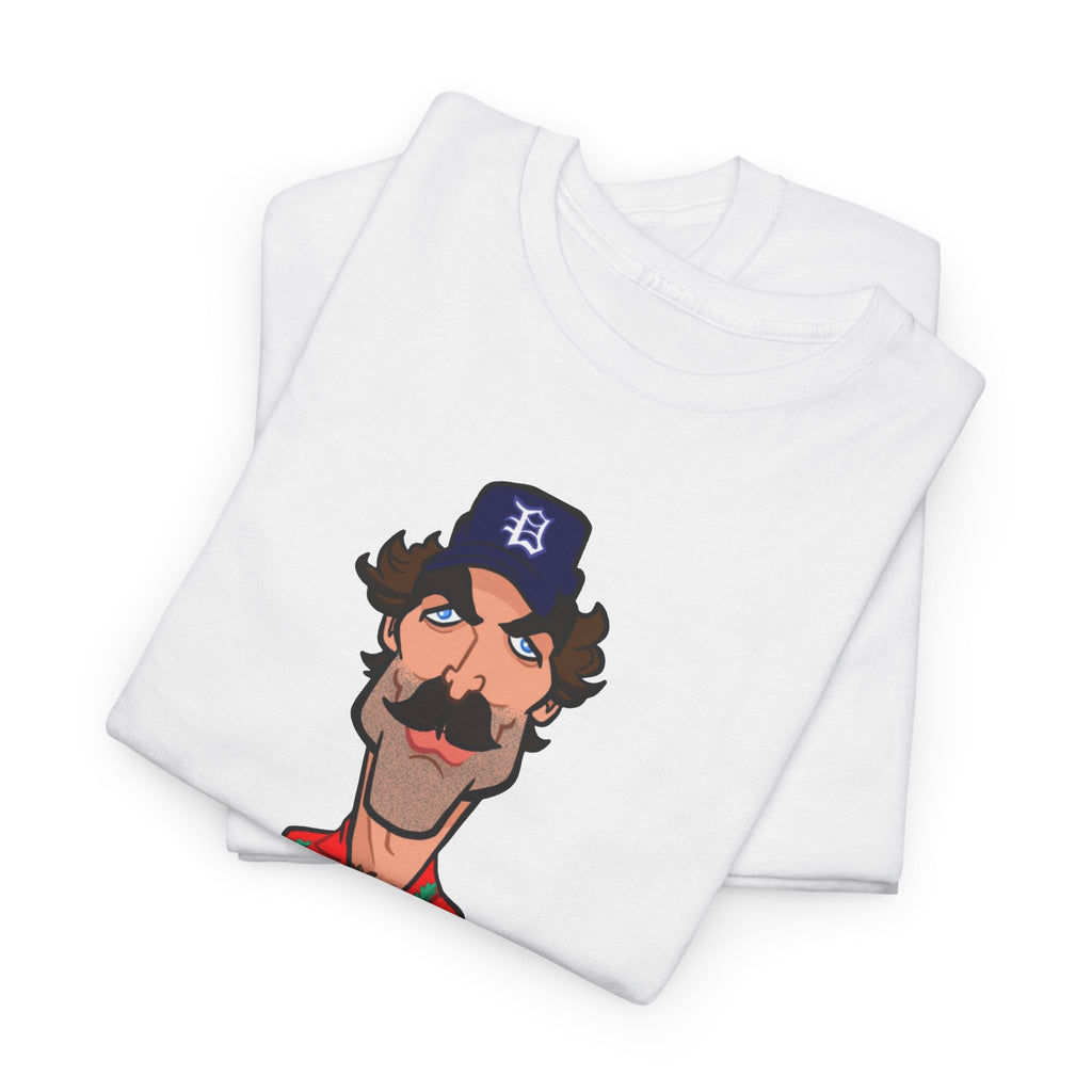 Magnum PI Retro Caricature T-Shirt — Retro Mustache Hat Portrait Tee