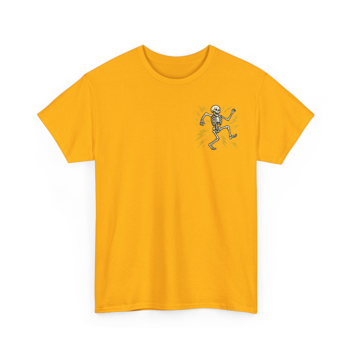 Electrician Skeleton Tee — "I'm an Electrician: If I Dance Without Music, Shut the Main Breaker Off"