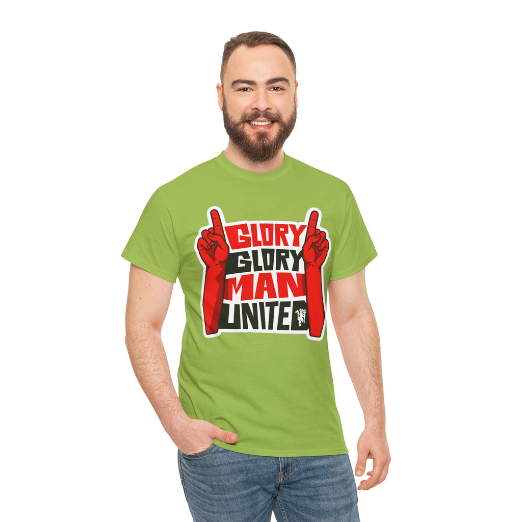Glory Glory Man United T-Shirt — Retro Red Football Fan Tee