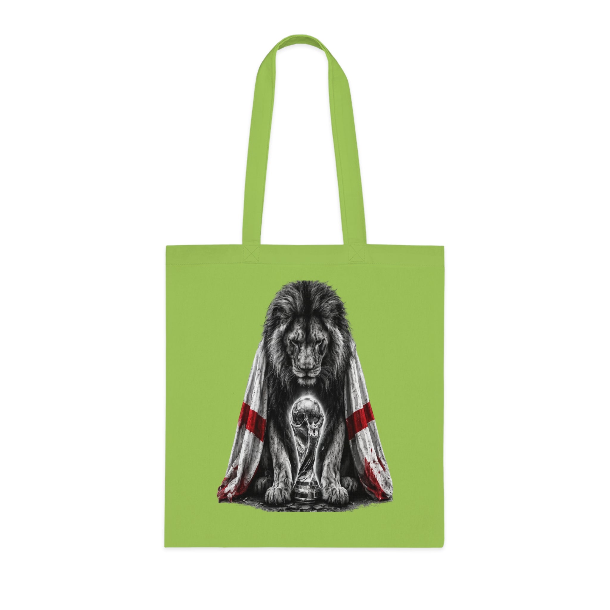England Lion Tote Bag – Protective Lion Illustration Cotton Tote