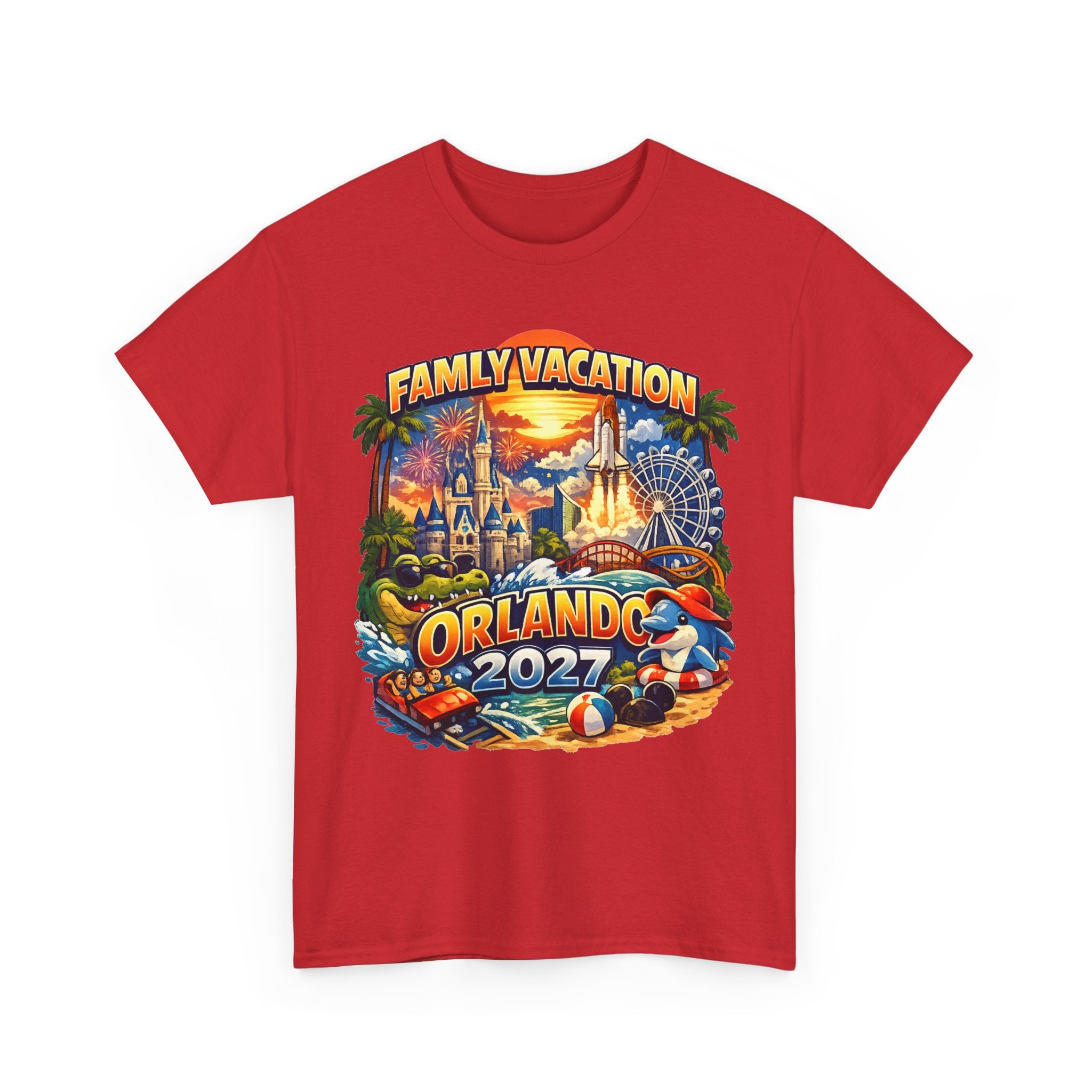 Family Vacation Orlando 2027 T-Shirt — Vintage Theme Park Souvenir Tee