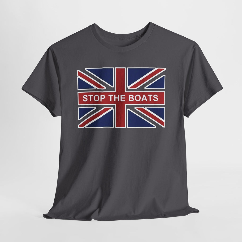 Union Jack "Stop The Boats" Political Statement Tee / T-Shirt
