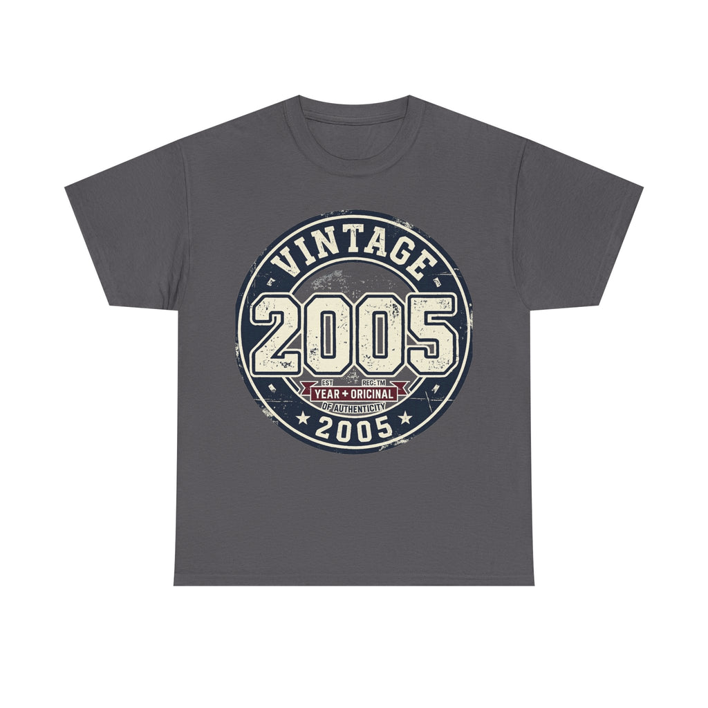 Vintage 2005 T-Shirt — Retro Birth Year Graphic Tee