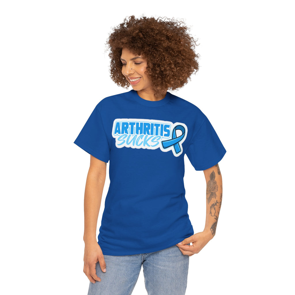 Arthritis Sucks T-Shirt with Awareness Ribbon — Arthritis Support Tee